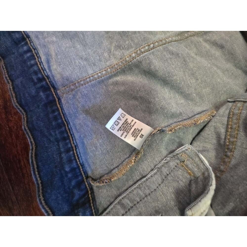 Aéropostale Blue Denim Jean Jacket Women's XS Y2K Fitted Stretch Trucker - Picture 3 of 4